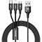 کابل تبدیل USB به microUSB / USB-C / لایتنینگ باسئوس مدل CAMLT-SU01 طول 1.2 متر